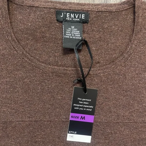 J’Envie Tank Top Brown Chestnut Blouse Women’s Size Small, Medium, Large NWT - Picture 6 of 9